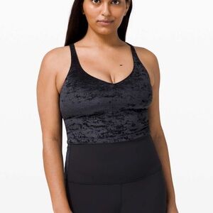 Lululemon crushed velvet black align tank limited edition